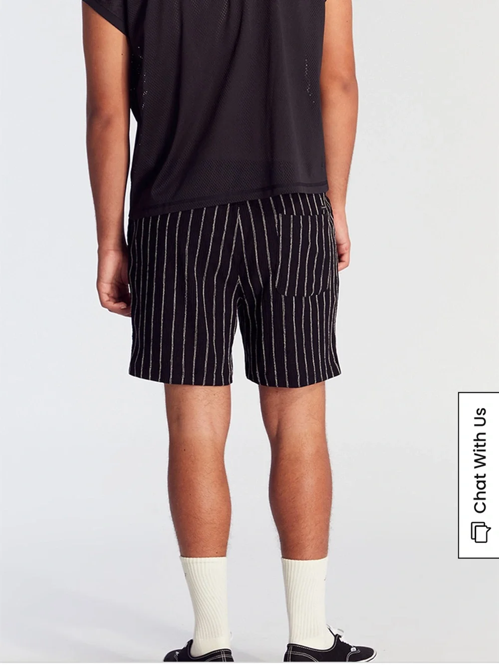 Pacsun Black Stripe Linen Shorts  Men's Black Pinstripe Casual Shorts M